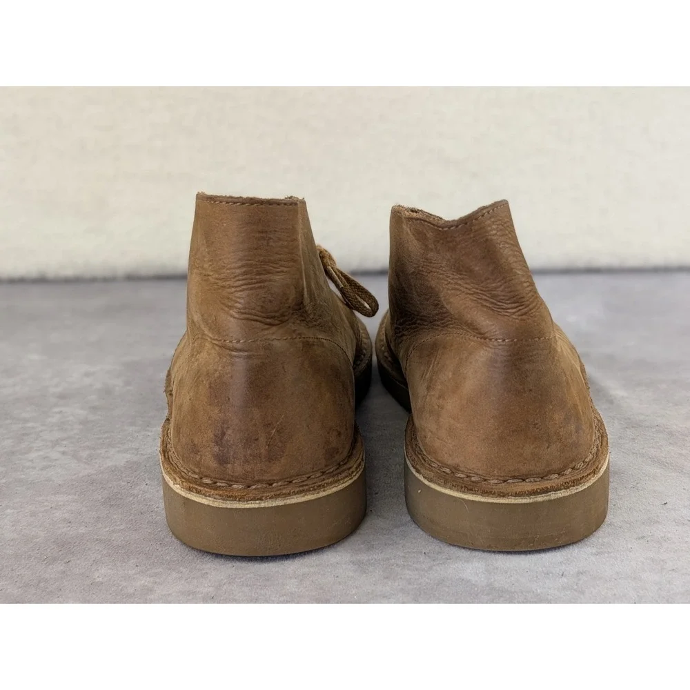 Clarks Desert Boots Mens 9.5 Brown Leather Chukka Beeswax Ankle Boots